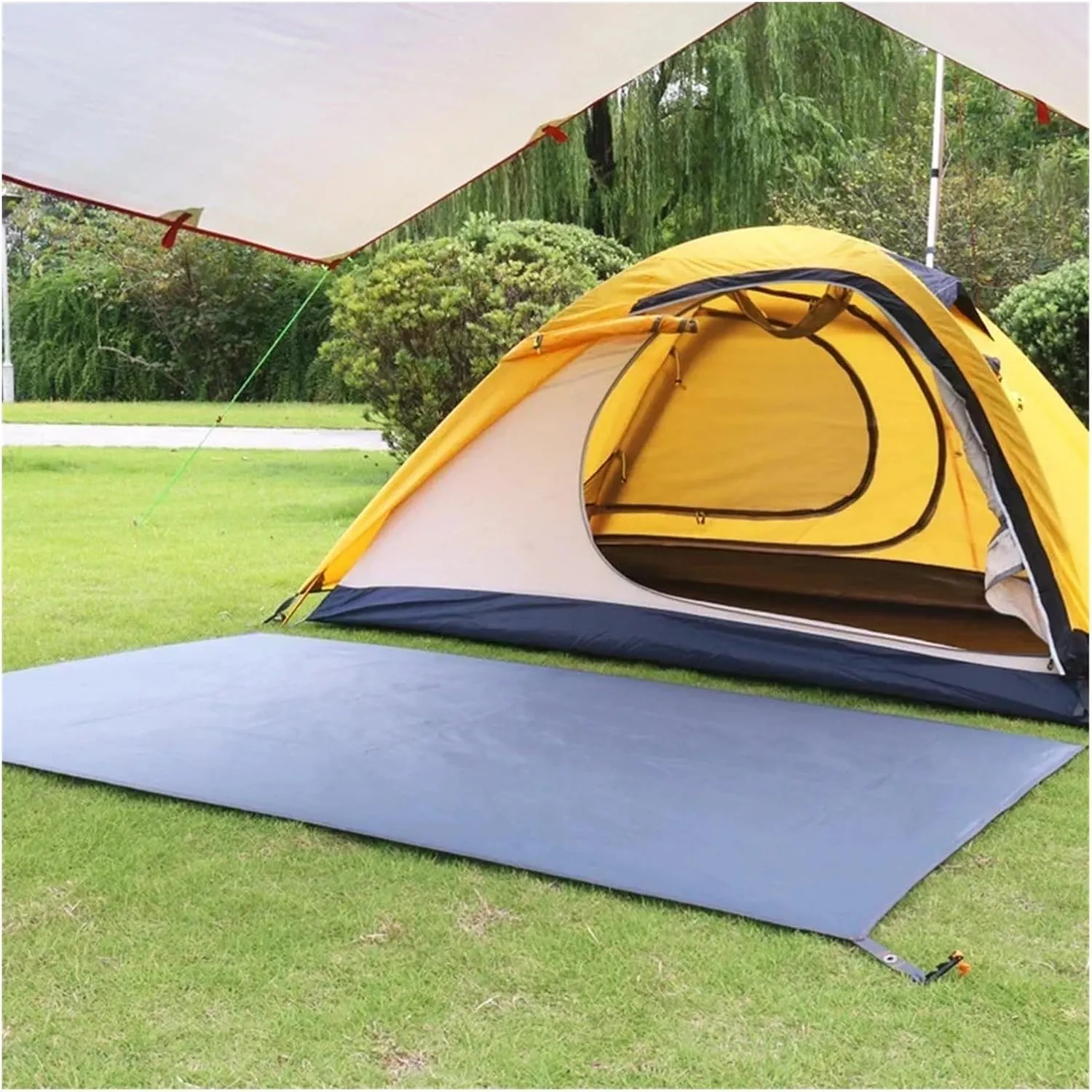 Beach Mat Camping Tarp Thicken Picnic Mat Durable Beach Pad Multifunctional Tent Footprint Sun Canopy Ground Sheet Hiking Fashionable (Color : L for 3 Person)