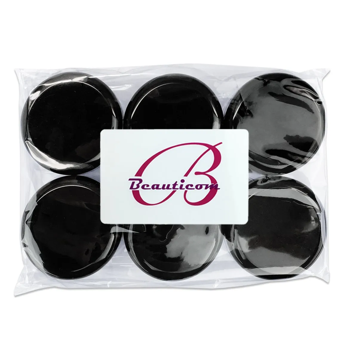 Beauticom 15 gram/15ml Empty Clear Small Round Travel Container Jars with Lids for Make Up Powders, Eyeshadow Pigments, Lotions, Creams, Lip Balm, Lip Gloss, Samples (60 Pieces, Black Lid)