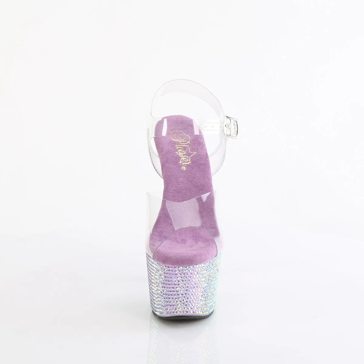 BEJEWELED-708RRS Clear/Lavender Rhinestones