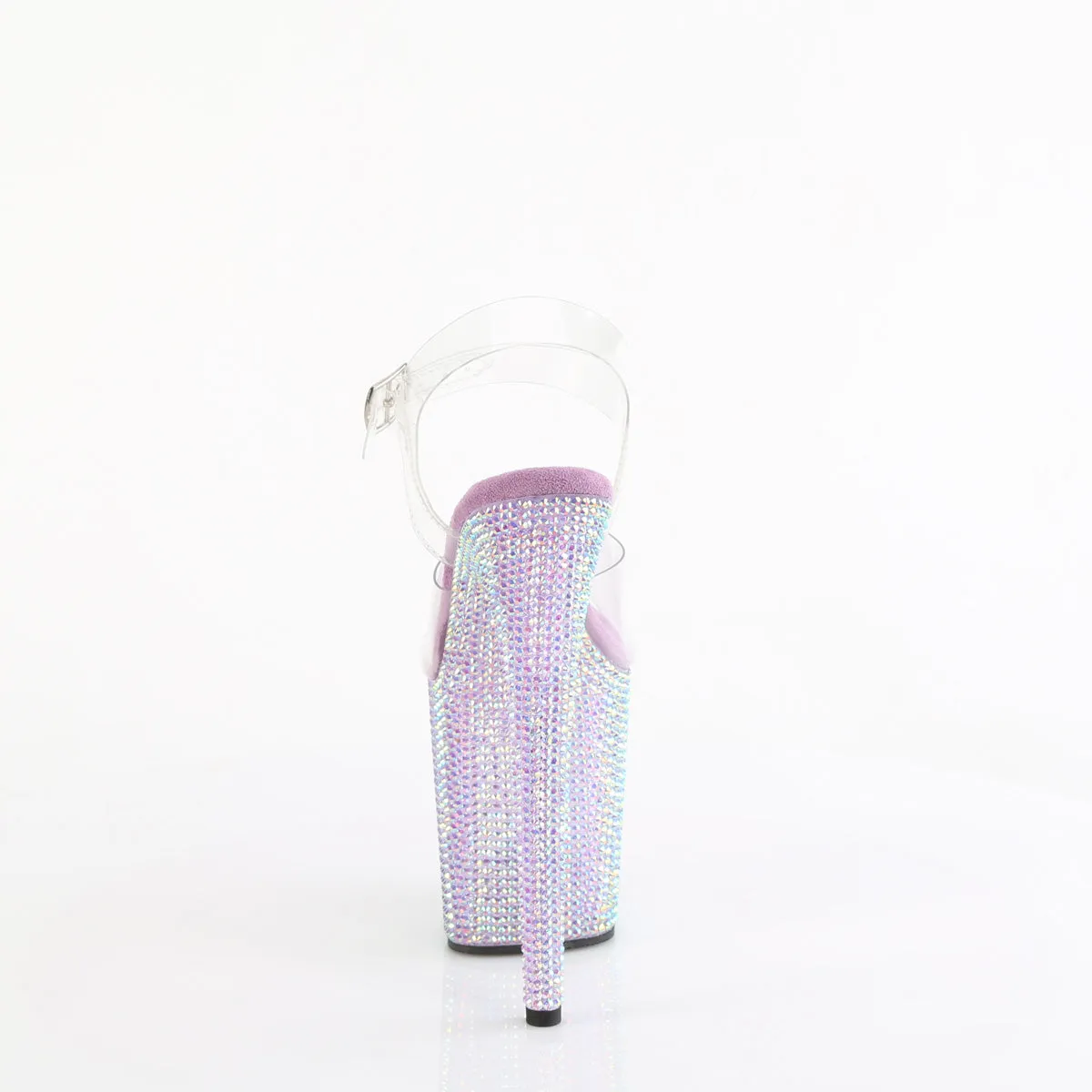 BEJEWELED-808RRS - Clear / Lavender Rhinestone Heels