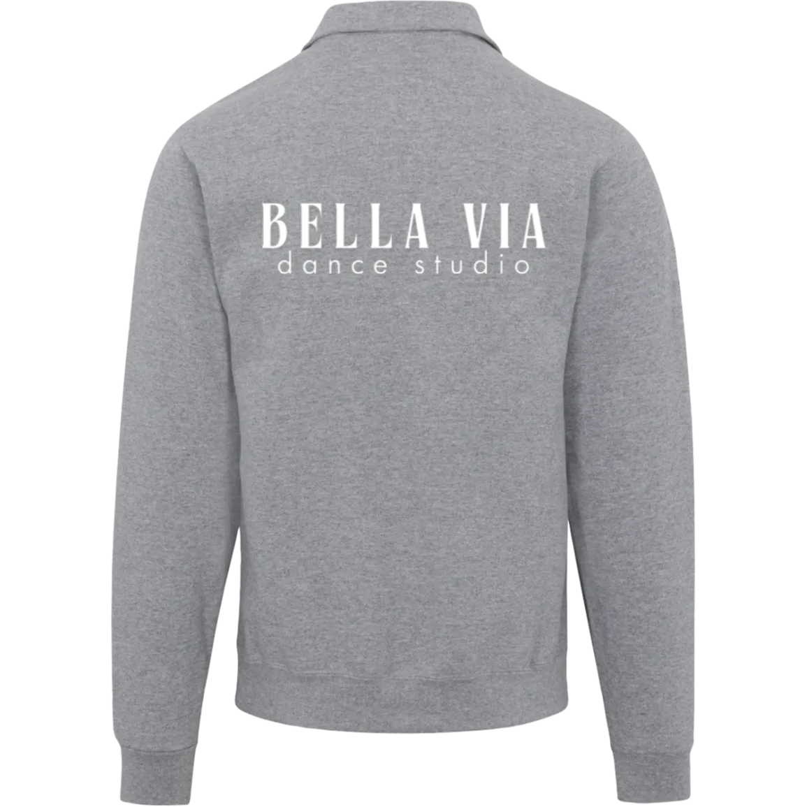 BellaVia -  Mens Fleece Quarter Zip Pullover (Front Logo, Back Design)