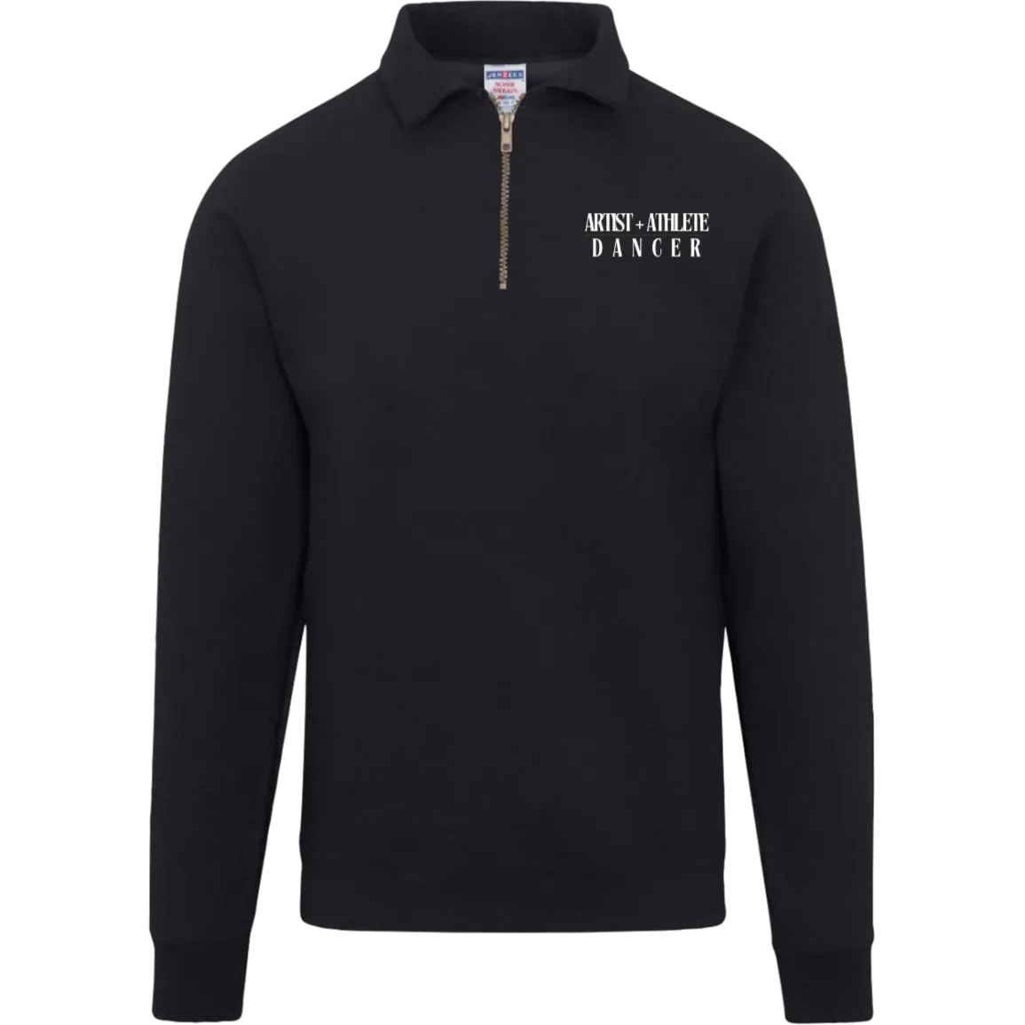 BellaVia -  Mens Fleece Quarter Zip Pullover (Front Logo, Back Design)