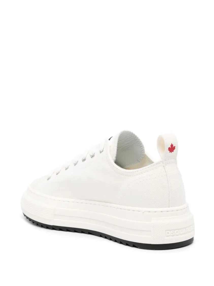 Berlin White Canvas Sneakers