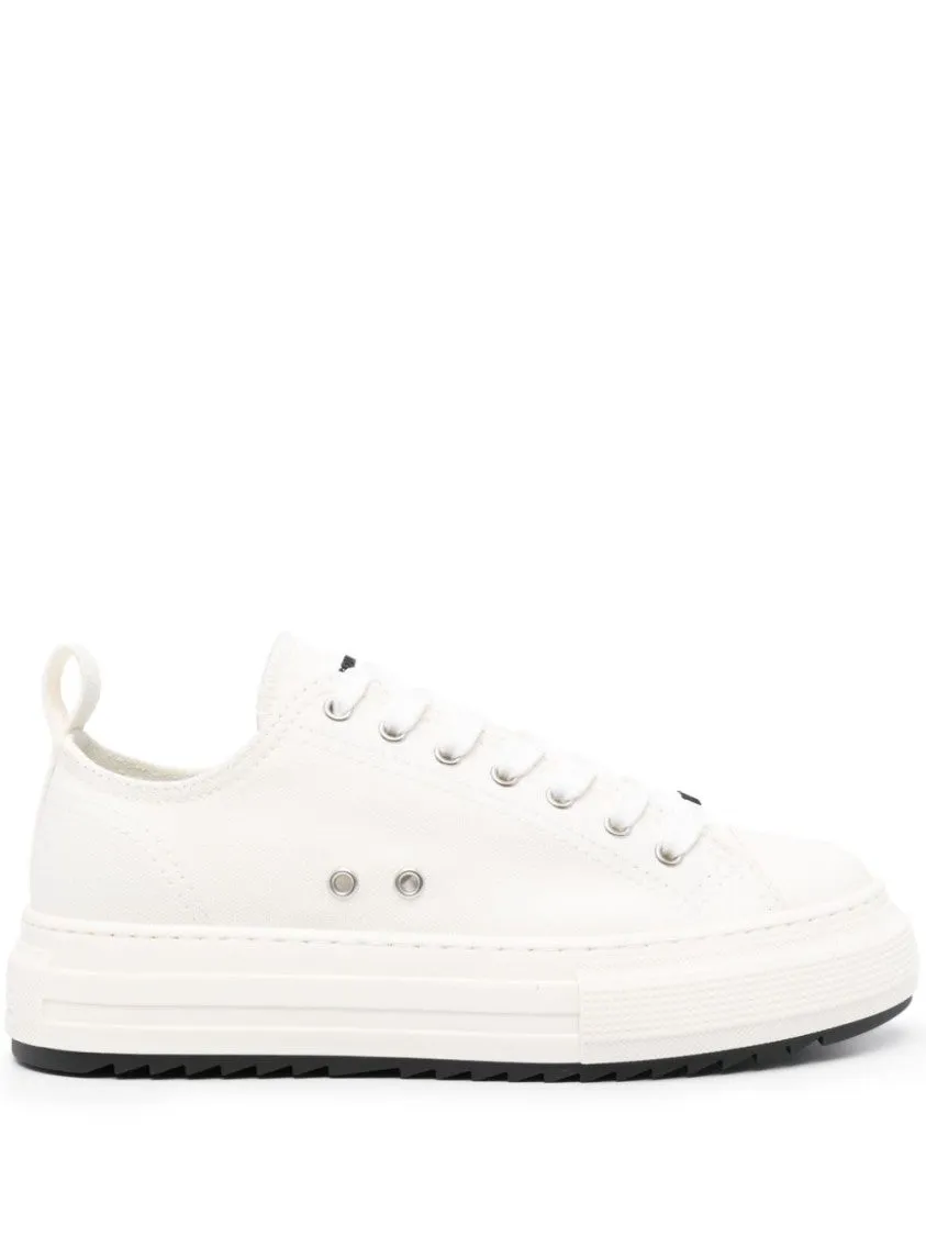 Berlin White Canvas Sneakers