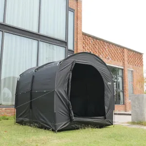 Bicycle Cover Tent Bike Expandable House Bike Cover Shelter Waterproof Outdoor Shed Storage for Garden Tools, Toys, Lawn Mover (XL-Black)