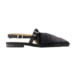 Big Bow Ballerinas - Synthetic - Black