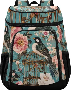 Bird Standing Cage Cooler Backpack Cooler Insulated Leak Proof Lunch Backpack 36 Cans Waterproof Soft for Men Women Picnic Hiking Camping Beach