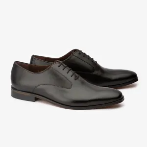 Black Classic Wholecut Oxford with Stitch Detail