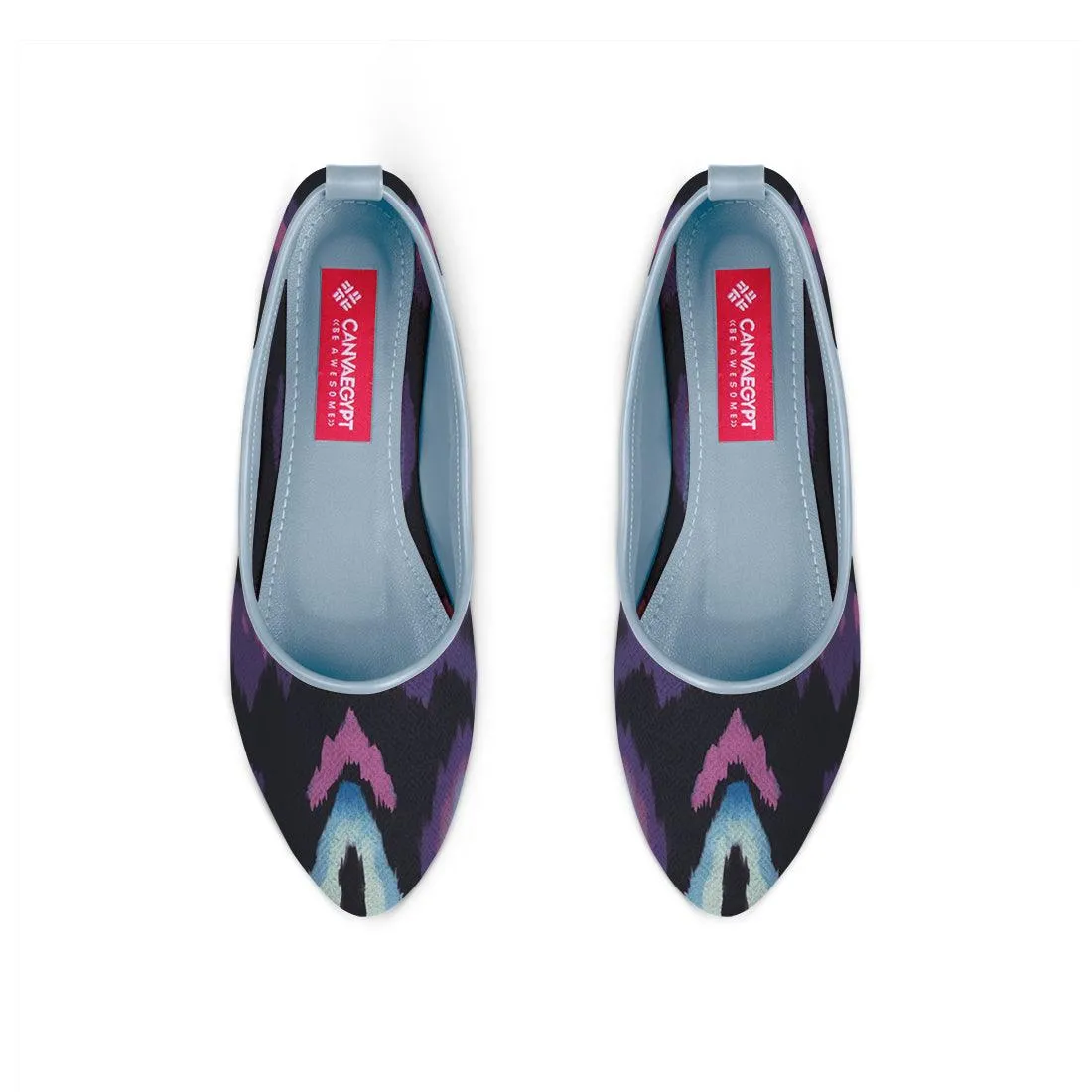Blue Round Toe Shoe Faded