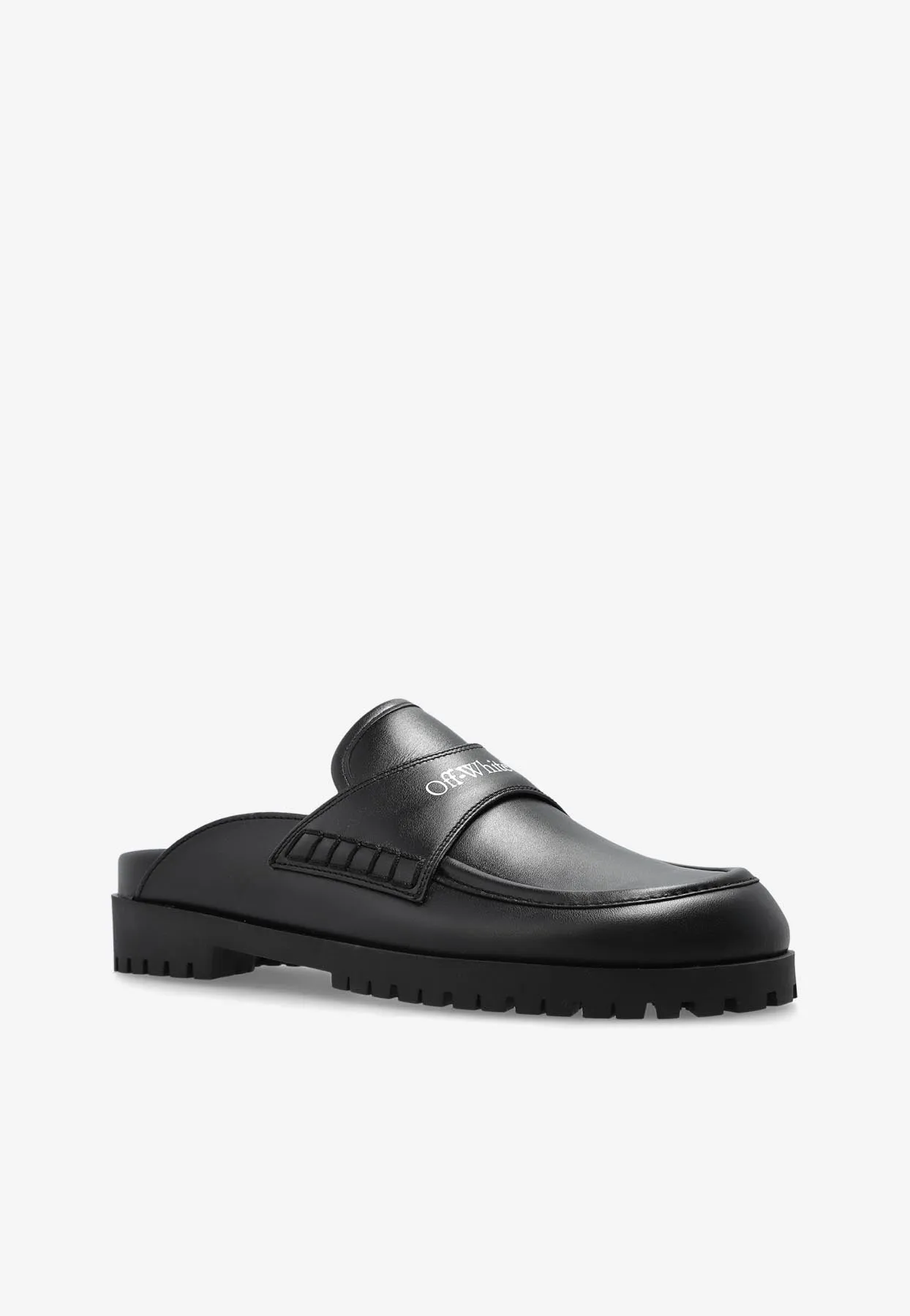 Bookish Leather Flat Slippers