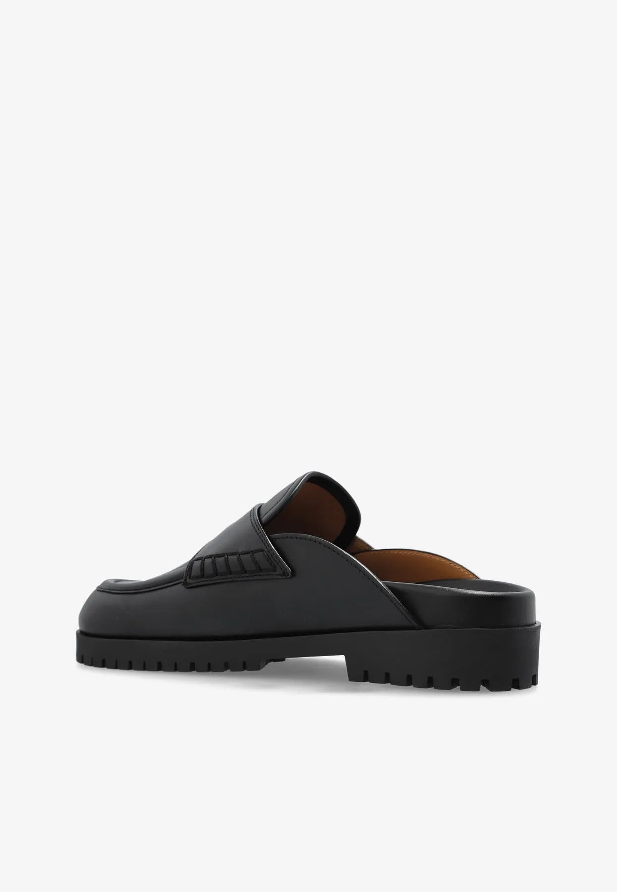 Bookish Leather Flat Slippers