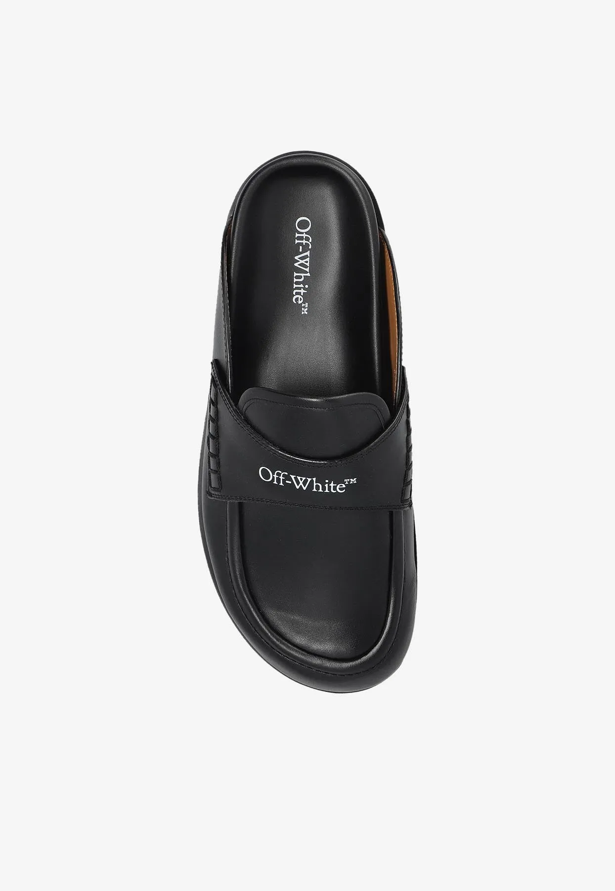 Bookish Leather Flat Slippers