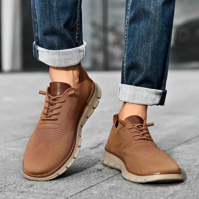 Breeze Shoes for Men Comfortable Oxfords Lace-Up Lightweight Casual Walking wearbreeze Urban Dress Shoes Breathable Upper