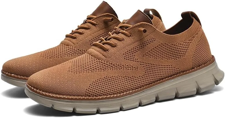 Breeze Shoes for Men Comfortable Oxfords Lace-Up Lightweight Casual Walking wearbreeze Urban Dress Shoes Breathable Upper