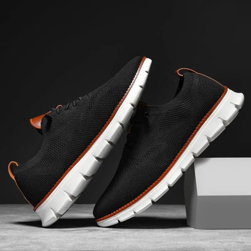 Breeze Shoes for Men Oxfords Lace Up Walking Comfortable Business Casual Shoes Wearbreeze Urban Mesh Dress Sneakers