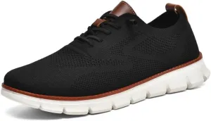 Breeze Shoes for Men Oxfords Lace Up Walking Comfortable Business Casual Shoes Wearbreeze Urban Mesh Dress Sneakers
