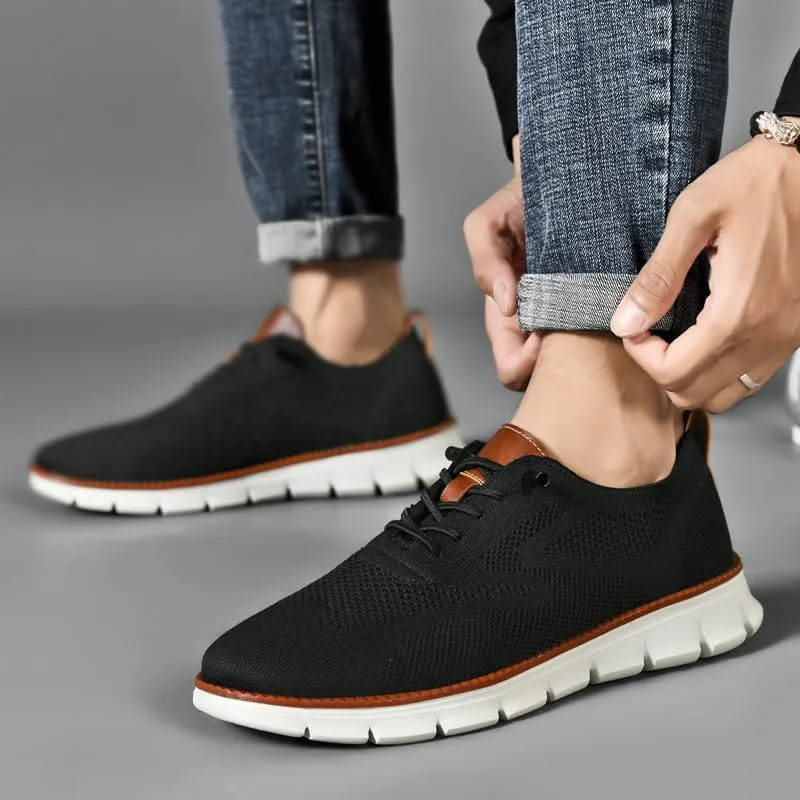 Breeze Shoes for Men Oxfords Lace Up Walking Comfortable Business Casual Shoes Wearbreeze Urban Mesh Dress Sneakers