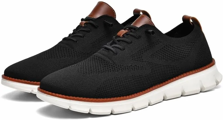 Breeze Shoes for Men Oxfords Lace Up Walking Comfortable Business Casual Shoes Wearbreeze Urban Mesh Dress Sneakers