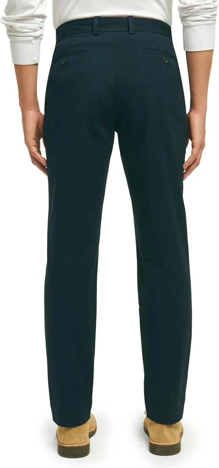 Brooks Brothers Men's Cotton Poplin Slim Fit Stretch Chino Pants