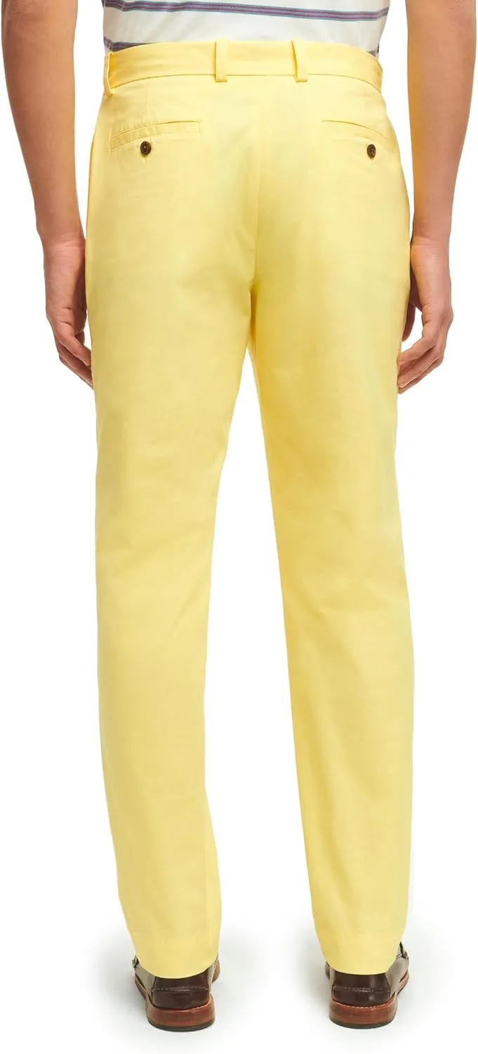 Brooks Brothers Men's Cotton Poplin Slim Fit Stretch Chino Pants
