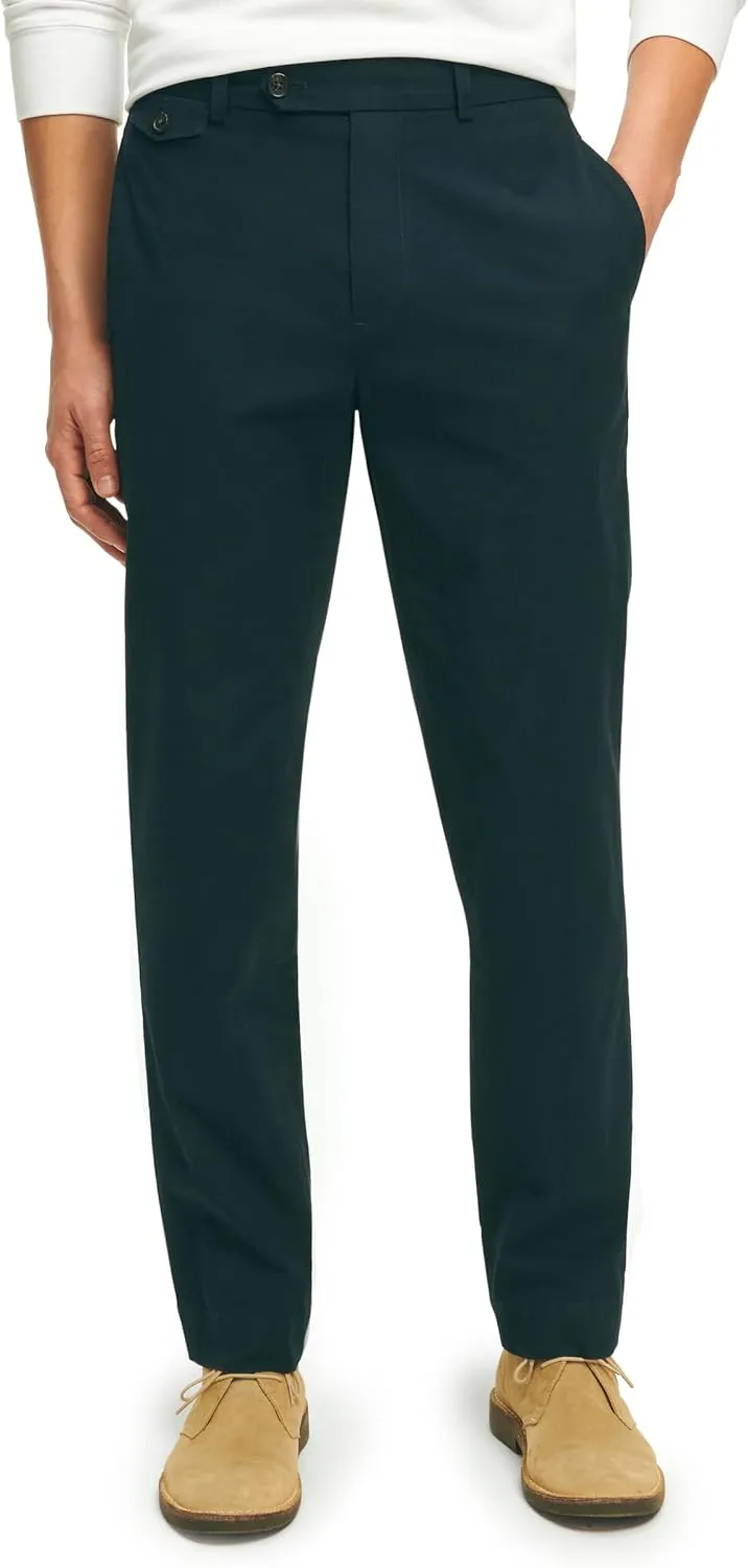 Brooks Brothers Men's Cotton Poplin Slim Fit Stretch Chino Pants