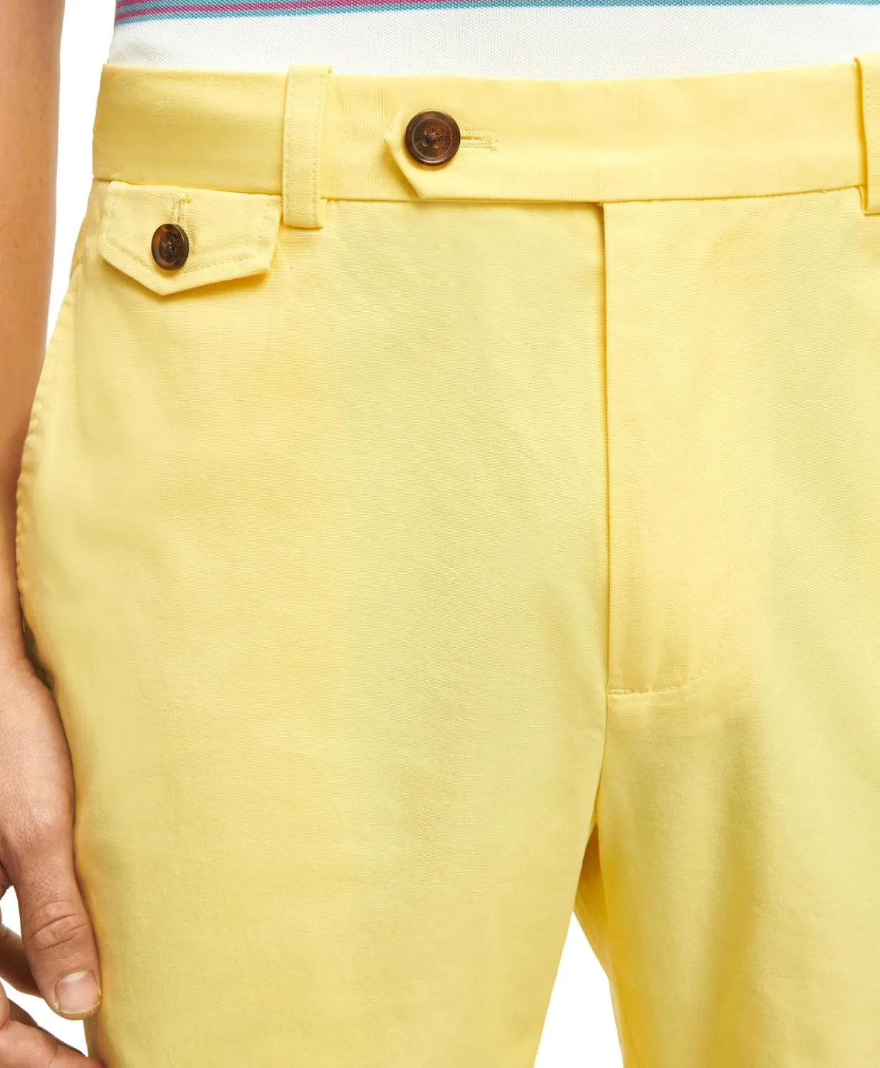 Brooks Brothers Men's Cotton Poplin Slim Fit Stretch Chino Pants