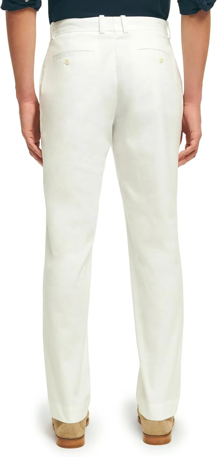 Brooks Brothers Men's Cotton Poplin Slim Fit Stretch Chino Pants
