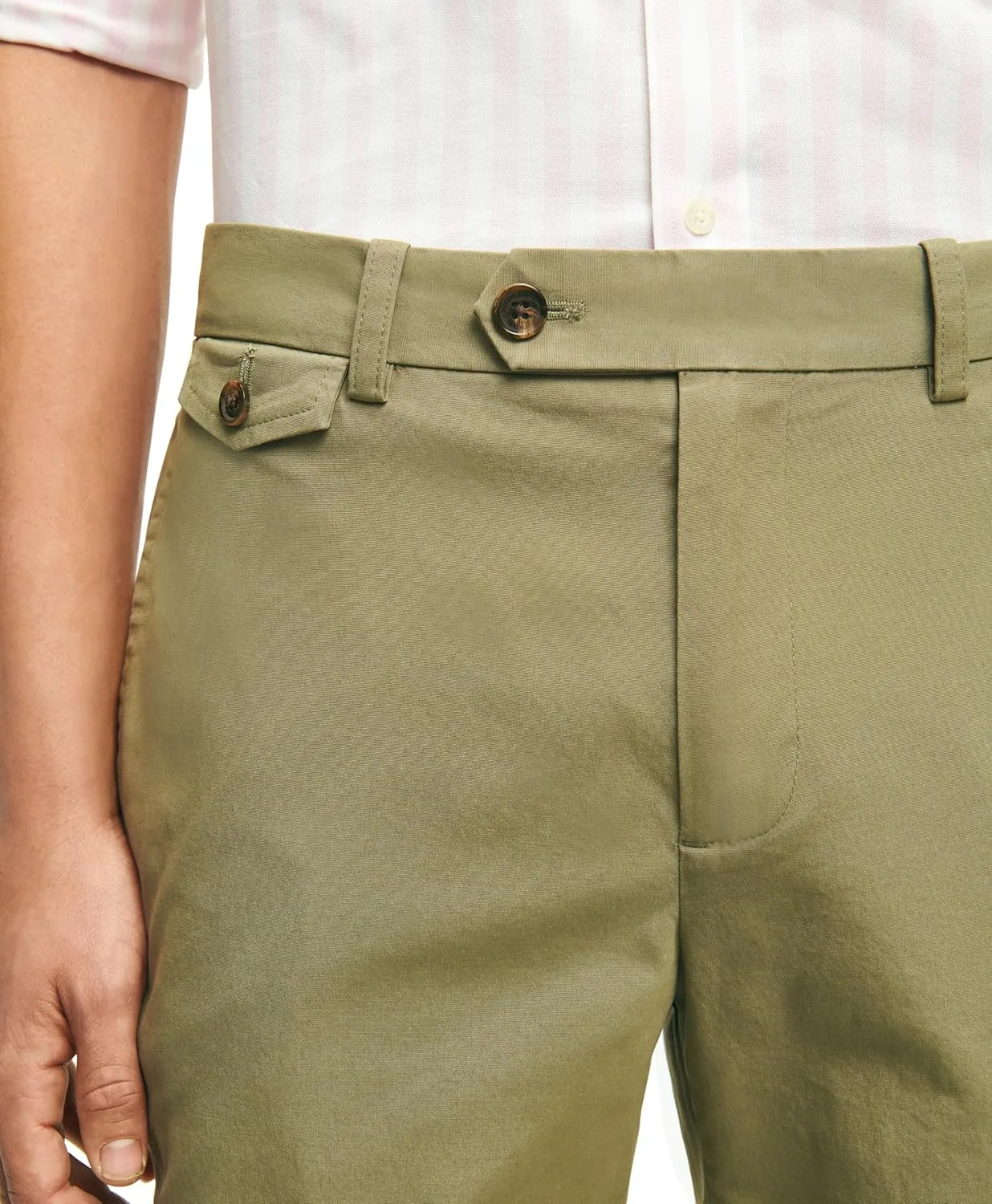 Brooks Brothers Men's Cotton Poplin Slim Fit Stretch Chino Pants