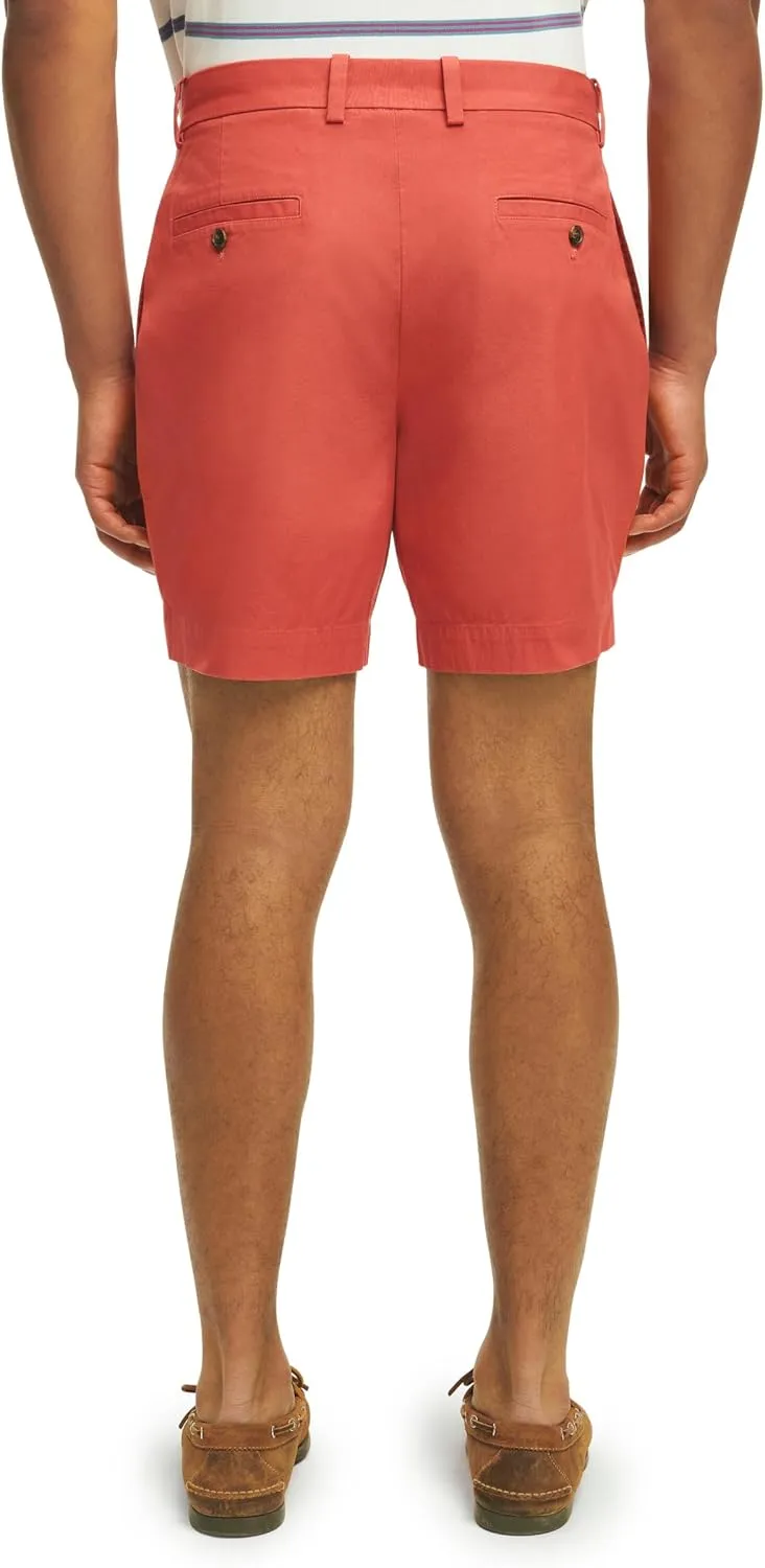 Brooks Brothers Men's Stretch Supima Cotton Poplin Chino 7 Inch Inseam Shorts