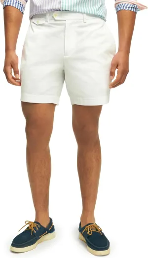 Brooks Brothers Men's Stretch Supima Cotton Poplin Chino 7 Inch Inseam Shorts