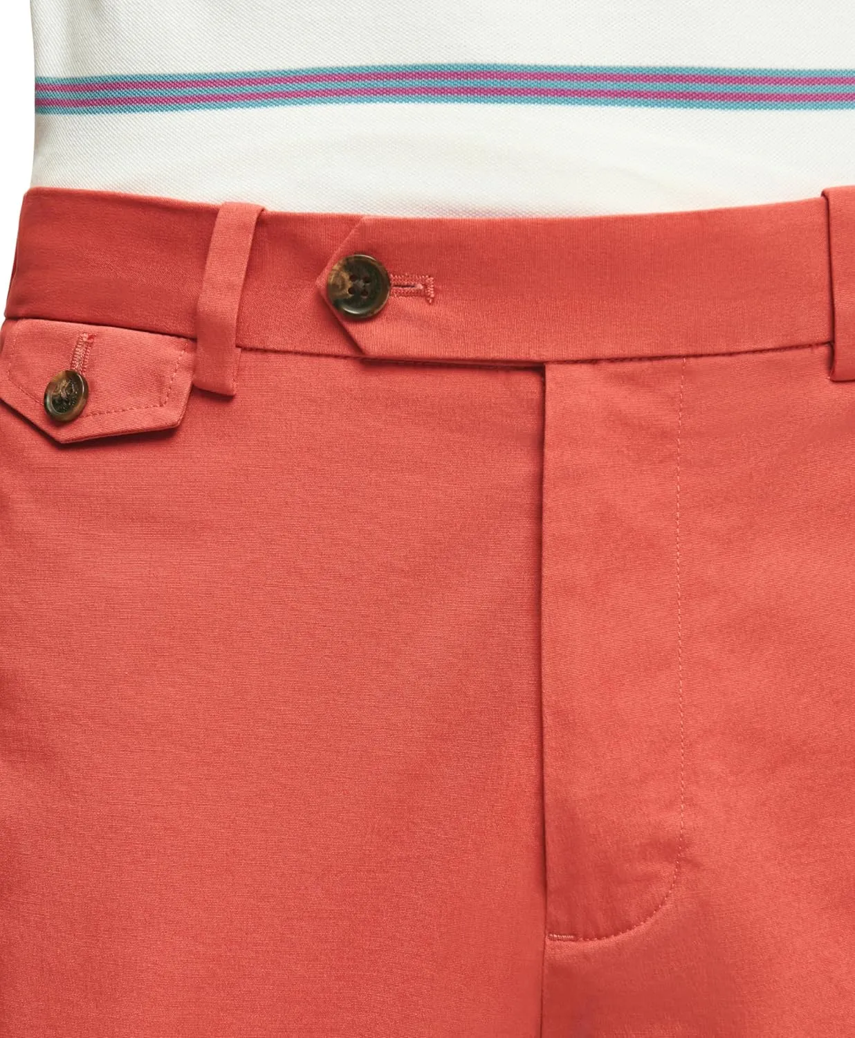 Brooks Brothers Men's Stretch Supima Cotton Poplin Chino 7 Inch Inseam Shorts