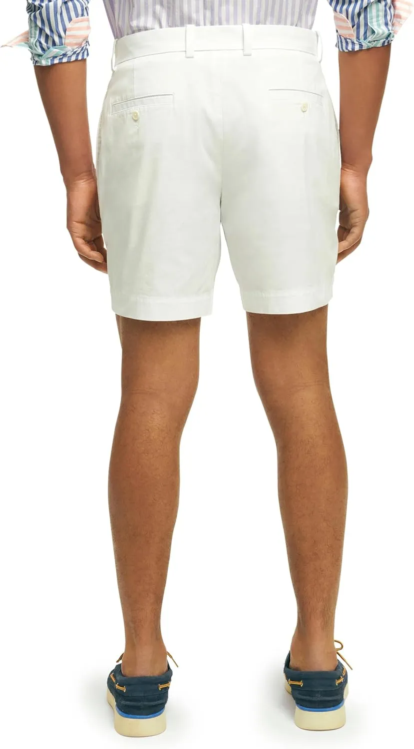 Brooks Brothers Men's Stretch Supima Cotton Poplin Chino 7 Inch Inseam Shorts