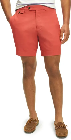 Brooks Brothers Men's Stretch Supima Cotton Poplin Chino 7 Inch Inseam Shorts