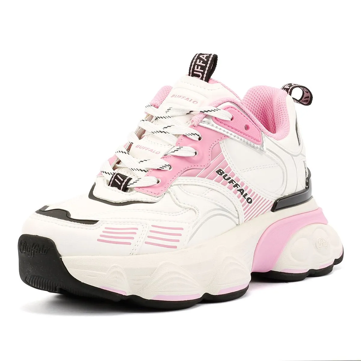 Buffalo Truck Women's White/Pink Trainers
