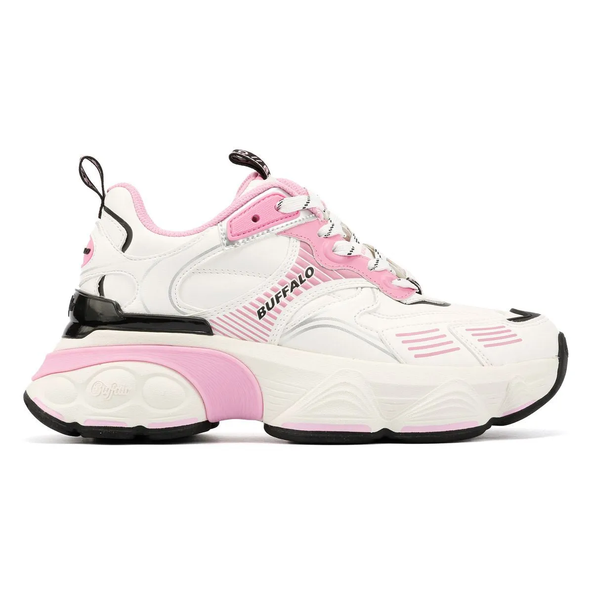 Buffalo Truck Women's White/Pink Trainers