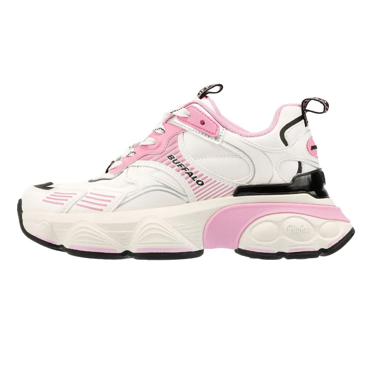 Buffalo Truck Women's White/Pink Trainers