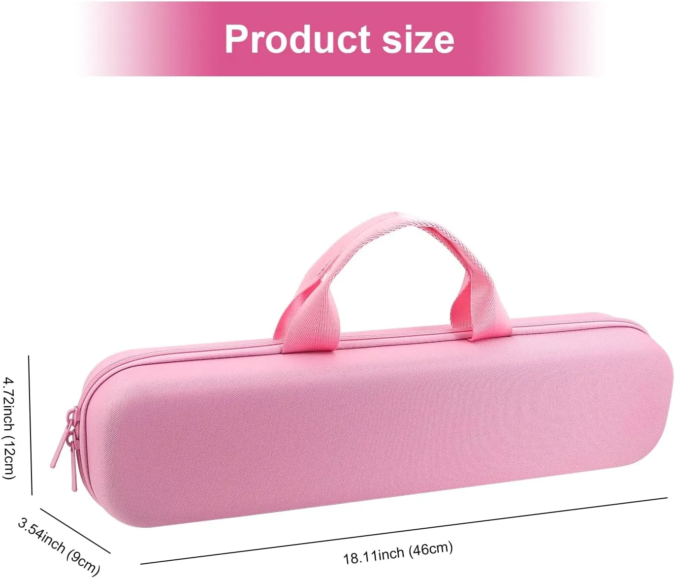 Buwico Hard Travel Case for Dyson Airstrait Straightener, Portable Storage Bag for Dyson Airstrait Straightener (Only Case, Pink)