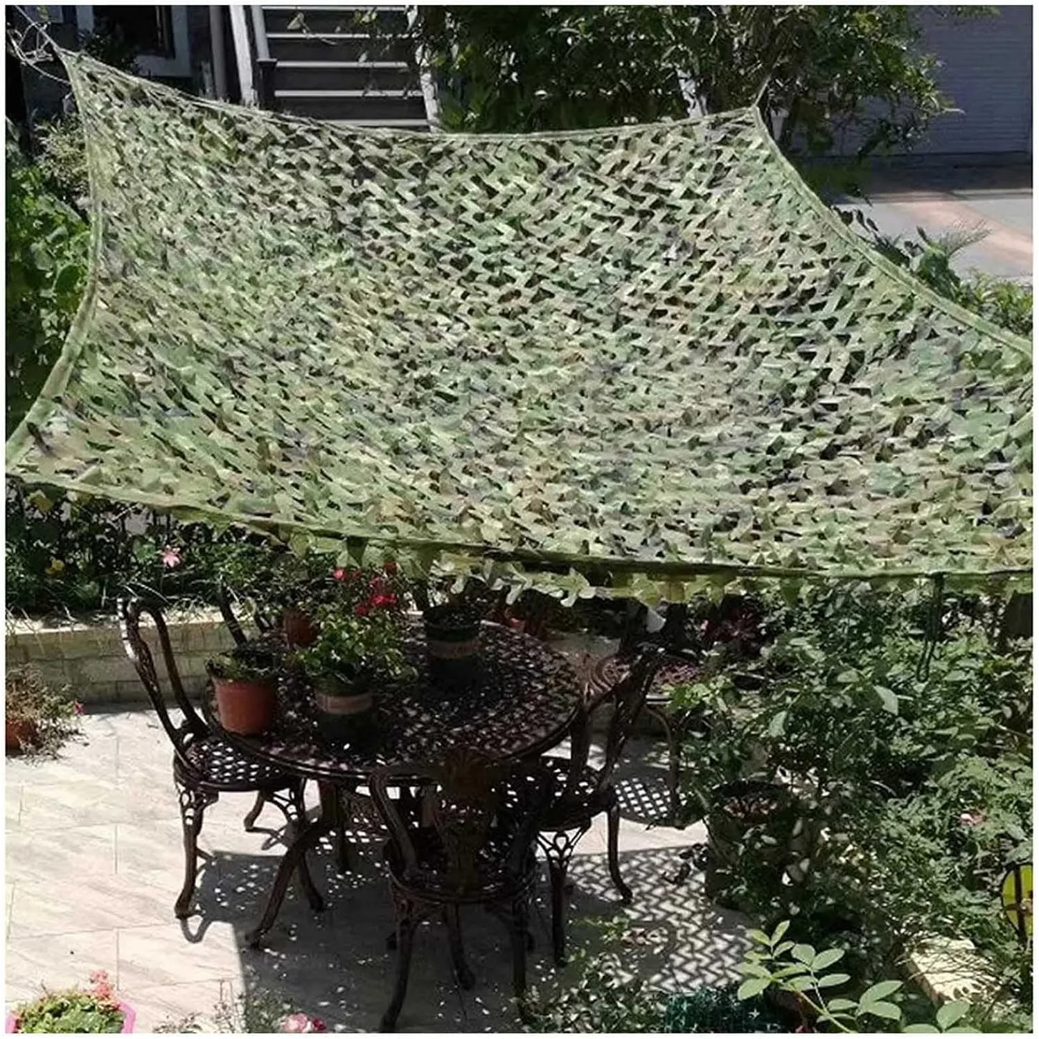 Camo Shade Net, 1.5/2/4/6/8m Sunscreen Mesh, Military Reinforced Camouflage Netting, for Outdoor Hunting, Tent Hiding, Car Cover, Various Sizes,4x5m(13 * 16.4ft)