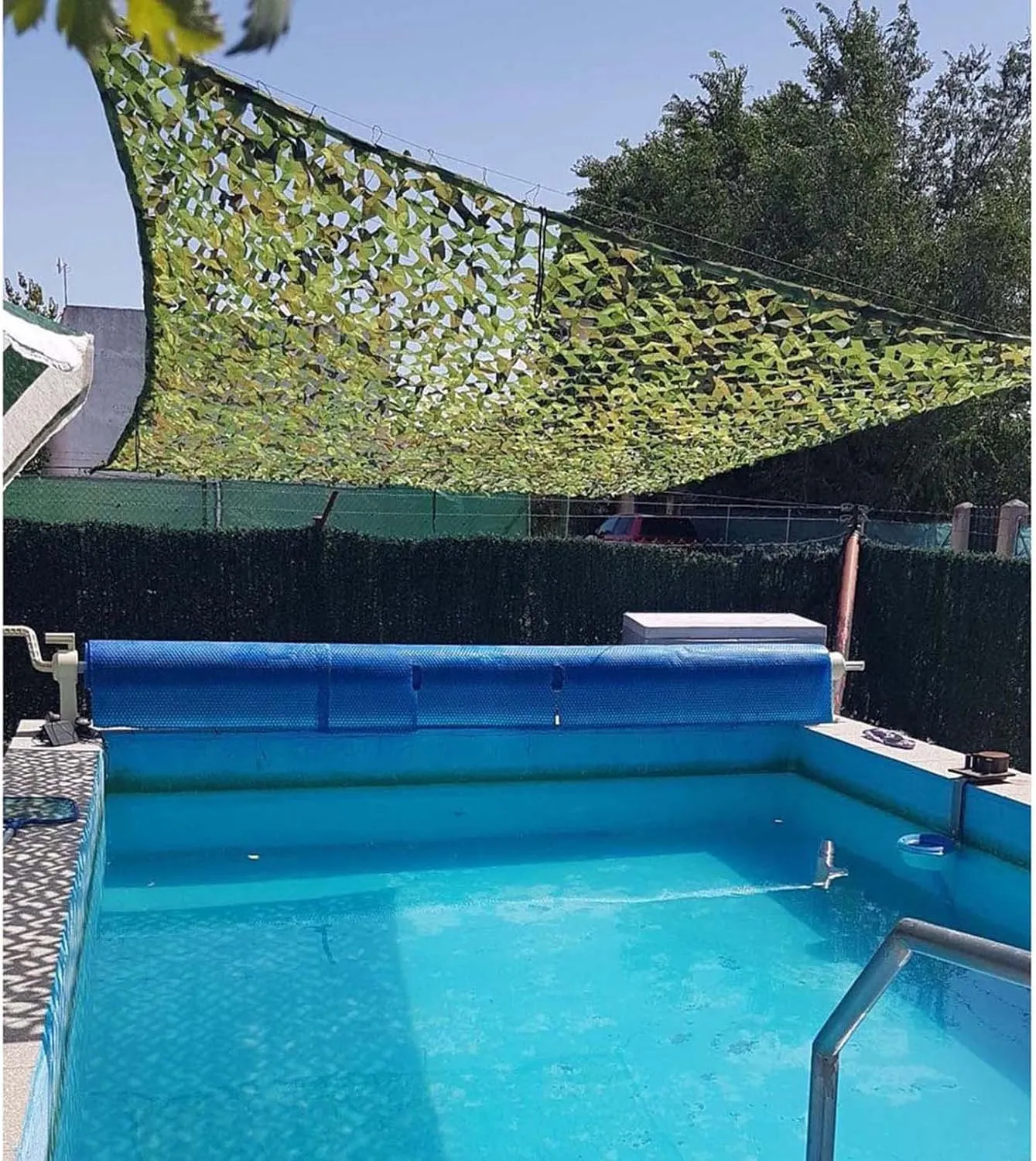 Camo Shade Net, 1.5/2/4/6/8m Sunscreen Mesh, Military Reinforced Camouflage Netting, for Outdoor Hunting, Tent Hiding, Car Cover, Various Sizes,4x5m(13 * 16.4ft)