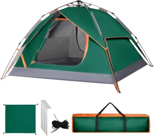Camping Tent Instant Pop Up Dome 2 Person Automatic Waterproof Tent Easy Set Up Portable for Family Hiking Travel