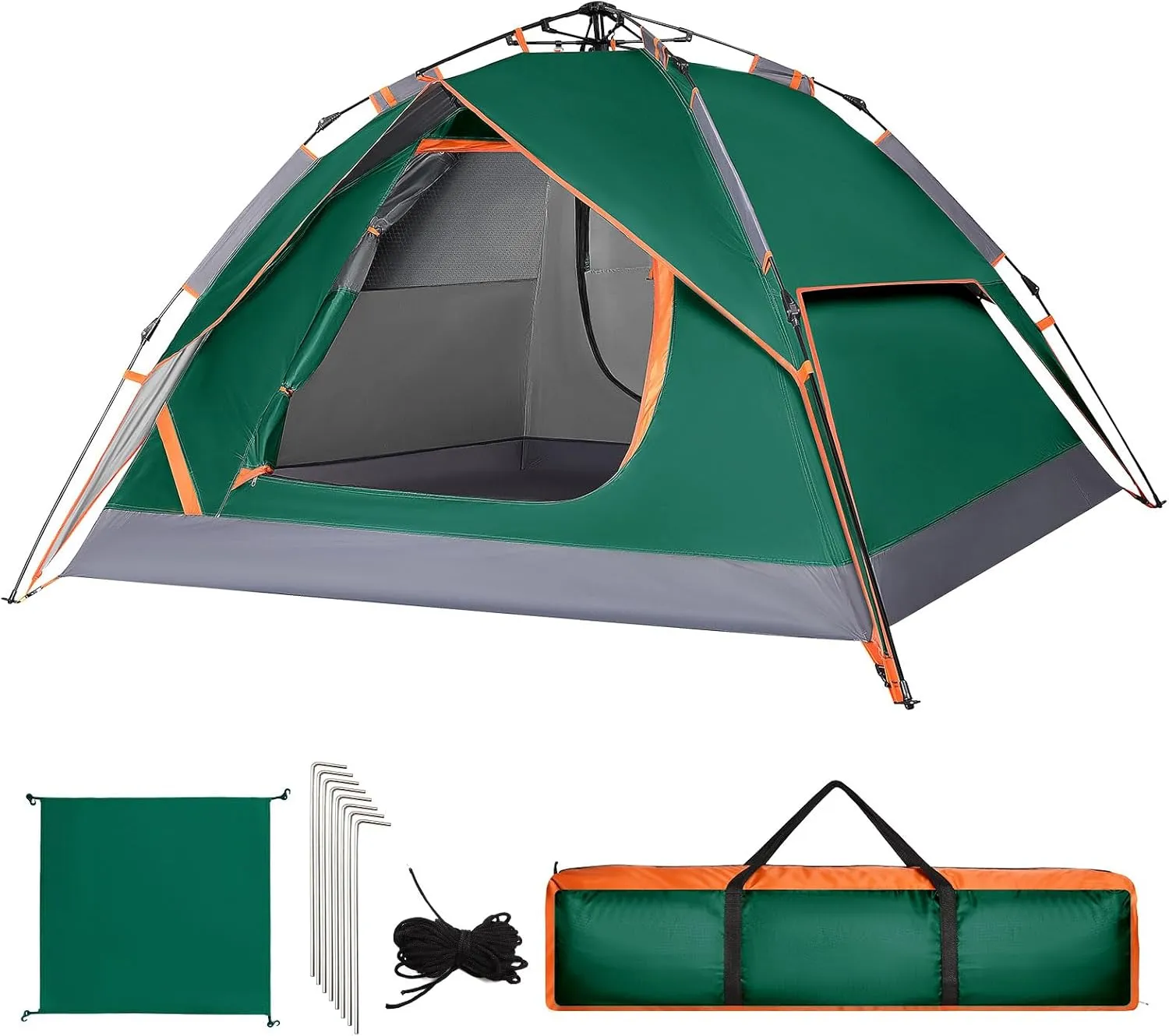 Camping Tent Instant Pop Up Dome 2 Person Automatic Waterproof Tent Easy Set Up Portable for Family Hiking Travel