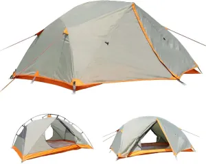 Camping Tents 4 Person Family Tent with 2 Doors Extra Weatherproof Tent 4 Seasons Tents with Double Waterproof Groundsheets Screened Room Porch Carry Bag for Travelling Outdoor