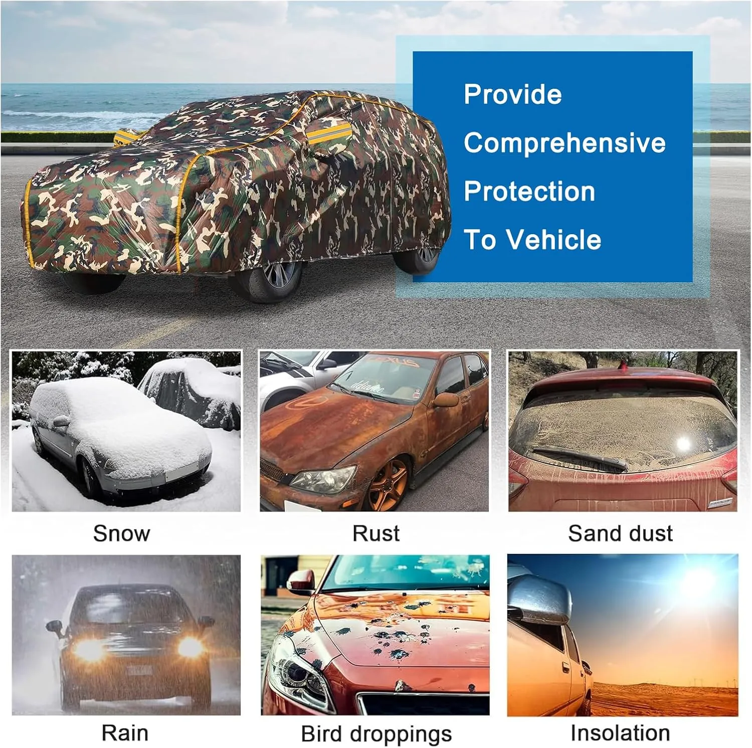 Car Covers for Mercedes B Sports Tourer (2015-2019) Car Cover Waterproof,Sun-Proof, UV-Proof, Wind-Proof and Rain-Proof Outdoor Car Cover with Side Zippers and Reflective Strips