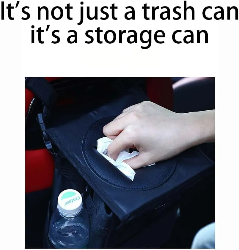 Car Garbage Can for Chevrolet Suburban/GMC Yukon XL 2021 2022 2023 2024,Leak-Proof Waterproof Foldable Bin Hanging Car Trash Bag with Lid Organizer All Seasons,XL