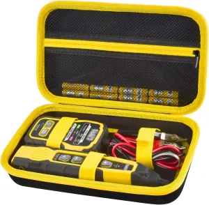 Case for Klein Tools VDV500-705/VDV500-820/VDV500-063 Wire Tracer Tone Generator & Probe Kit Continuity Tester, Universal Storage Bag for Ethernet, Telephone, Speaker, Coax, Video, Cable Toner -Yellow