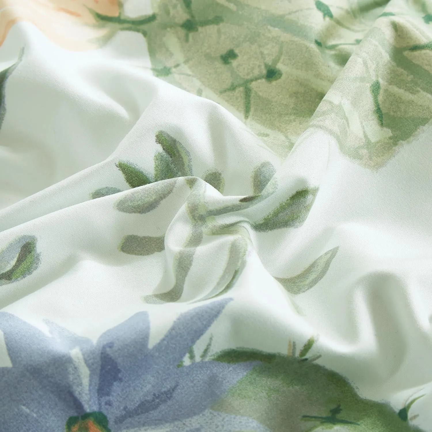 Chezmoi Collection Gregory 7-Piece Serene Lodge Bed in a Bag King Comforter Set - Green Blue Cactus Succulent Plant Printed Microfiber Bedding Set