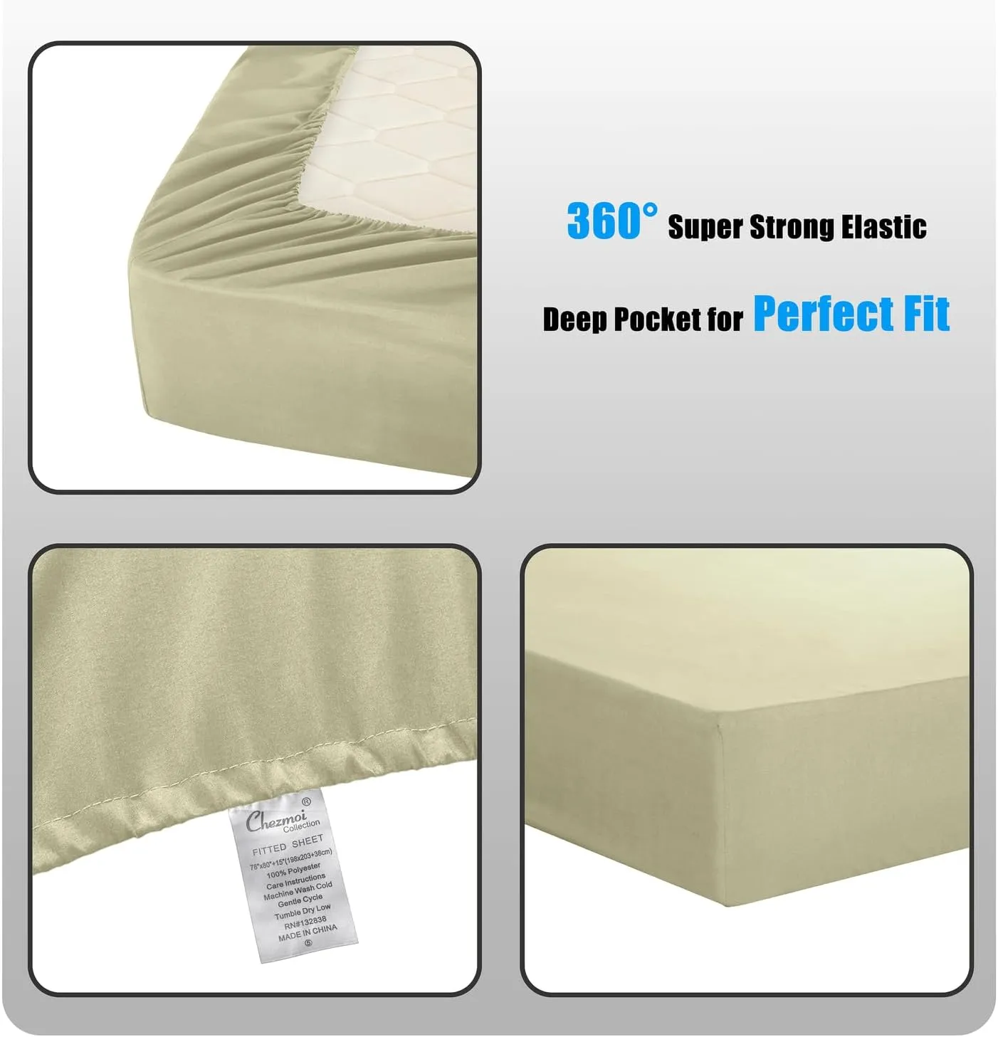 Chezmoi Collection Liam Tan Queen Size Bed in a Bag Comforter Set - 7 Pieces Coin Pattern Lightweight Comforter with Bed Sheets, Pillowcases & Shams Bedding Set for All Seasons