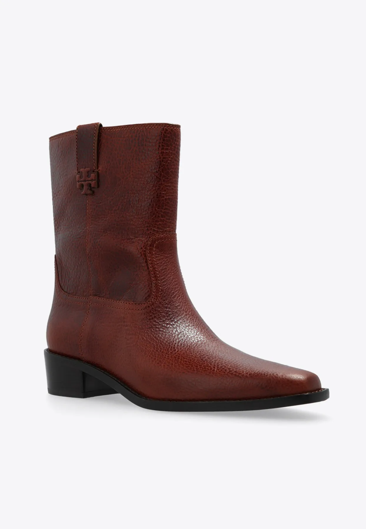 City Western Leather Ankle Boots