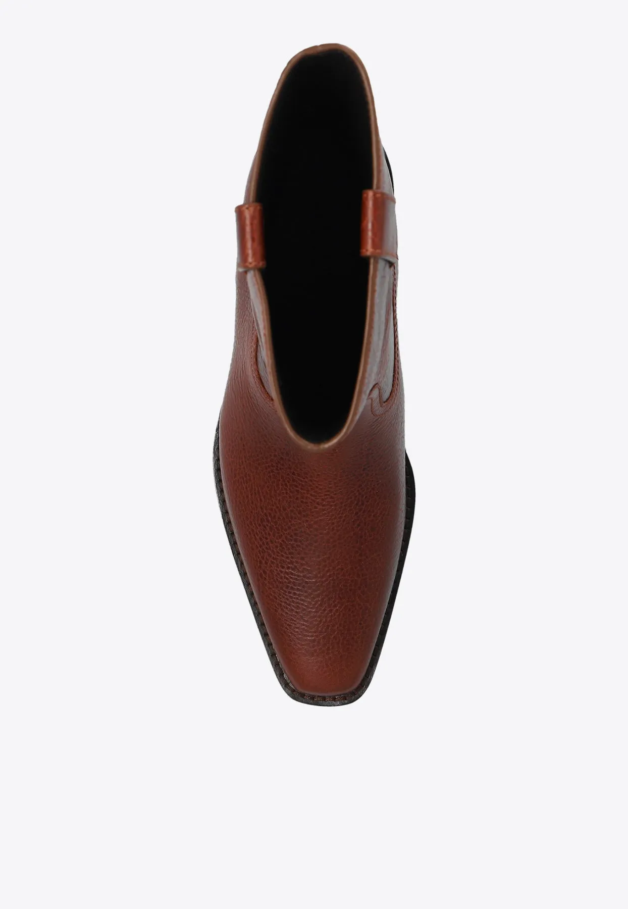 City Western Leather Ankle Boots