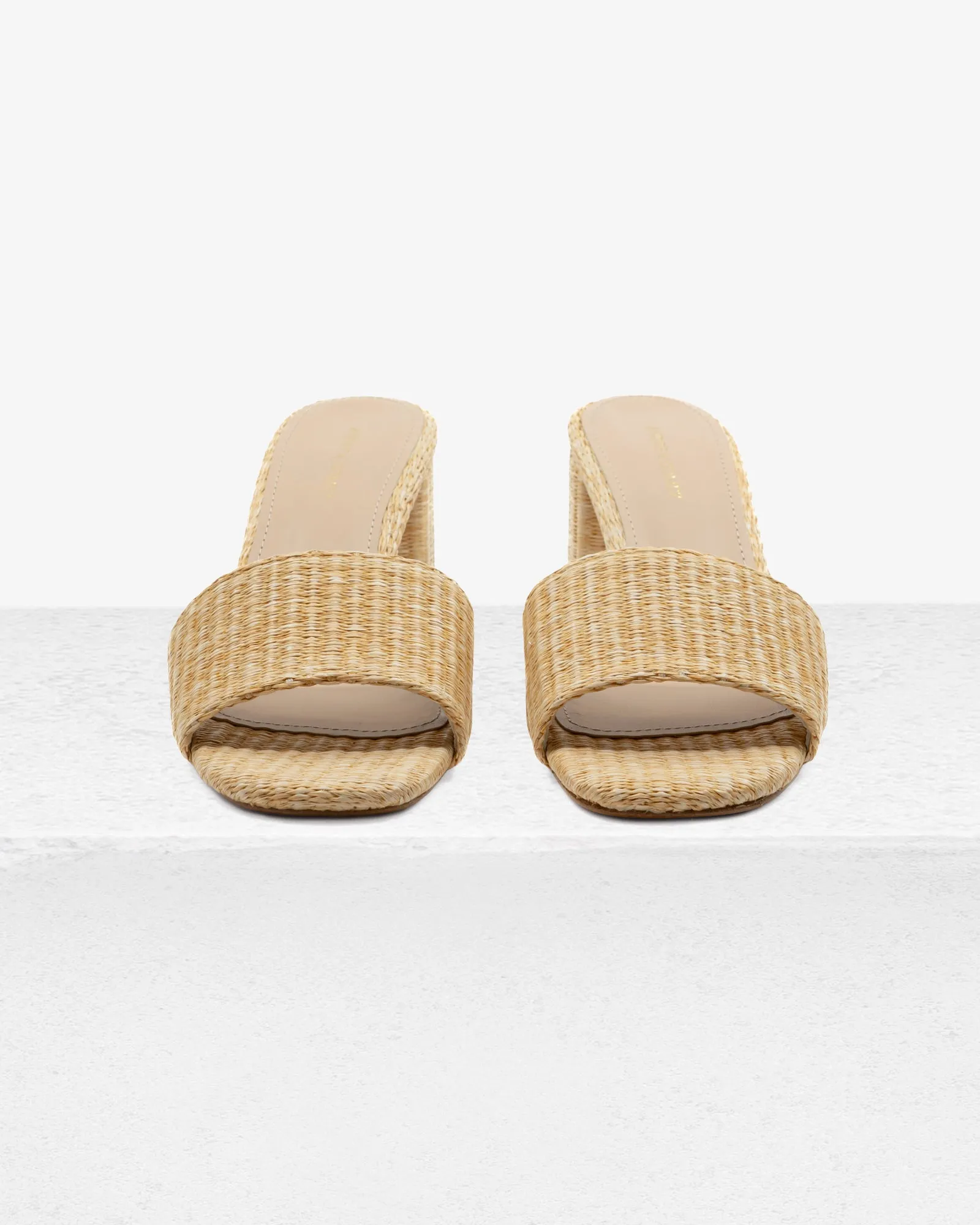 Claudia Natural Raffia Mule
